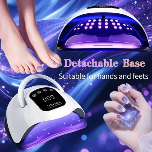 Miniatura 6 de Lámpara de uñas LED UV con 72 cuentas, lámparas de curado de uñas de 320 W para esmalte de gel con sensor automático/4 ajustes de temporizador