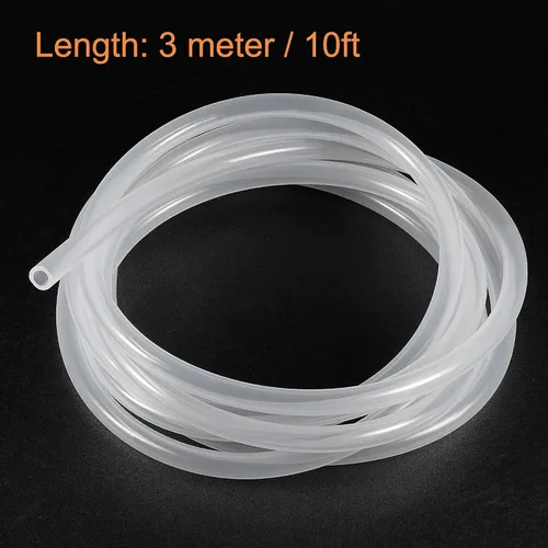 Miniatura 3 de uxcell Tubo de silicona transparente, 1/4 pulgadas (0.252 in) ID 3/8 pulgadas (0.378 in) de diámetro exterior de 10 pies, manguera de agua de tubo