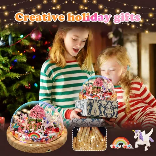Miniatura 5 de Haz tu propia luz nocturna, kits de bricolaje de unicornio para niñas, luz nocturna mágica creativa, edición de actualización USB, juguetes