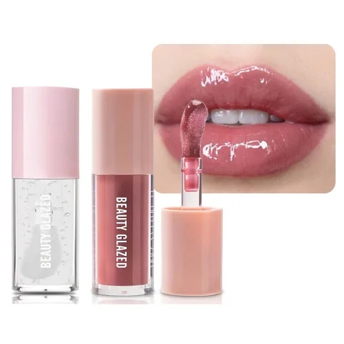 Miniatura 11 de Juego de 2 unidades de brillo de labios y delineador de labios, efecto enriquecedor de labios para labios con volumen, labios de aspecto más