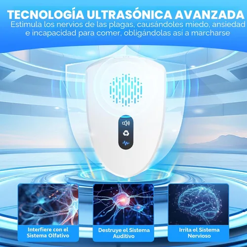Miniatura 3 de Repelente ultrasónico de control de plagas actualizado 2026, repelente de ratones para interiores para arañas, insectos, cucarachas, hormigas