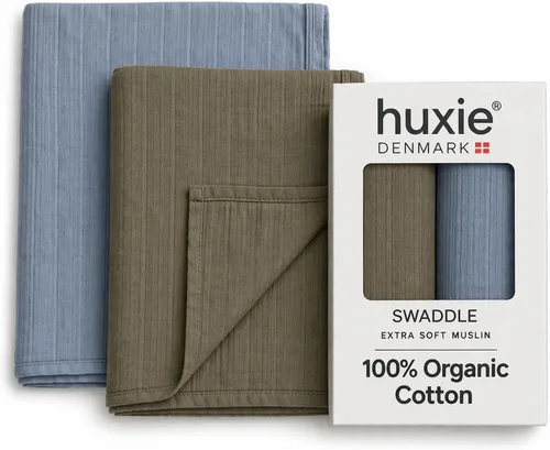 Miniatura 11 de Swaddle - 100% algodón orgánico - Mantas de muselina para recién nacido, 47 x 47 pulgadas (corazones verdes)