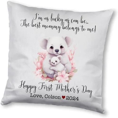 Miniatura 17 de Happy Mother's Day Koala Design, First Mother's Day Custom Pillowcase, Personalized Mother's Day Pillowcase, Gift for Mom, Home Decor