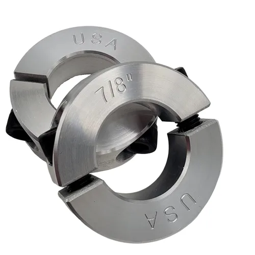 Miniatura 25 de Diámetro de orificio de 0.50 pulgadas - Abrazadera del collar de eje de dos piezas - Aluminio 2024 (paquete de 4)