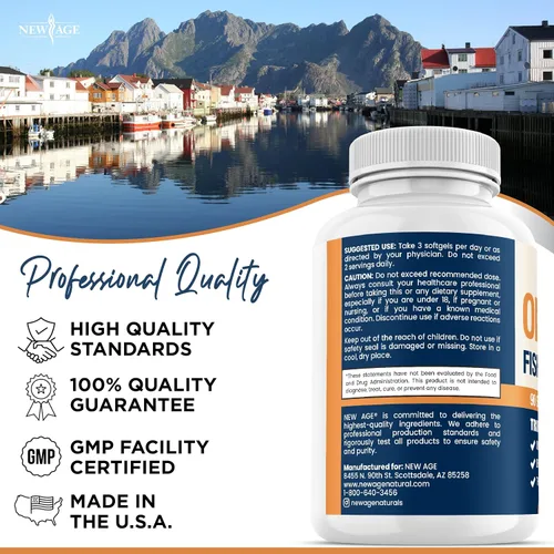 Miniatura 6 de Aceite de pescado Omega 3 Triple Strength 3750 mg - EPA y DHA - Más de 3000 mg de ácidos grasos omega-3 - 1350 mg EPA + 900 mg DHA - Los mejores