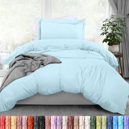 Miniatura 56 de Utopia Bedding Juego de funda de edredón tamaño individual - 2 piezas con cierre de cremallera - 1 funda de edredón 68X90 pulgadas y 1 funda de Beige