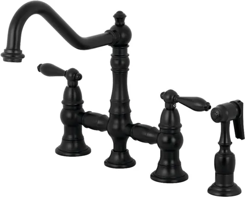 Miniatura 10 de Kingston Brass KS3277ALBS Grifo de cocina con rociador lateral, latón cepillado, 13.06 x 14.06 x 9.44 Cobrizo cepillado