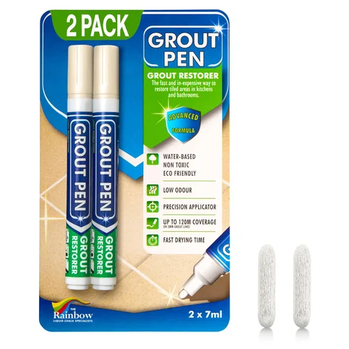 Miniatura 18 de Rotulador de lechada beige para azulejos: pintura impermeable para lechada, colorante para lechada de azulejos y bolígrafo sellador, estrecho, 0.197