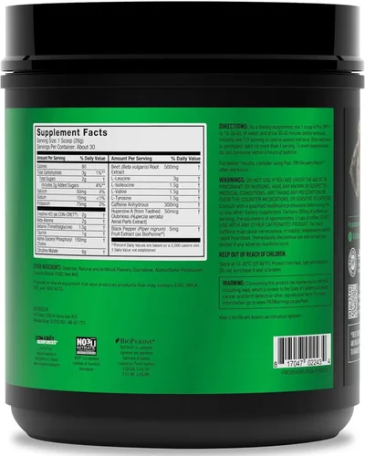 Miniatura 3 de JYM Supplement Science Pre JYM Polvo para antes del ejercicio de Piña y Fresa para Hombres y Mujeres, BCAAs, Nootrópicos, Creatina HCI, Citrullina