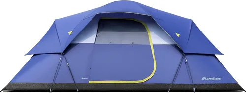 Miniatura 10 de EchoSmile - Tienda de campaña para 10/12 personas, resistente al agua y al viento, con toldo de lluvia, fácil de instalar para acampar al aire