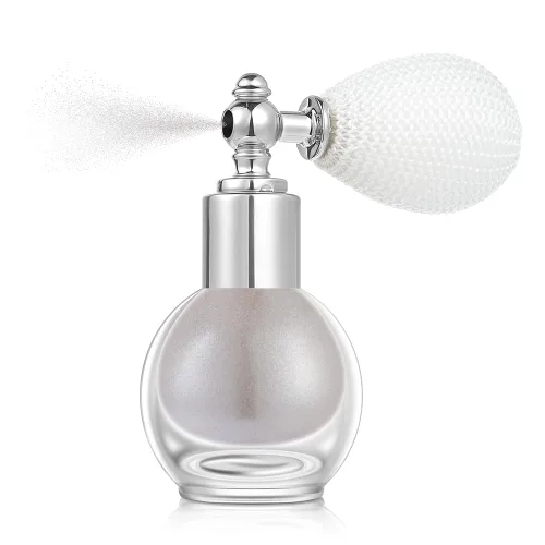 Miniatura 11 de Spray Iluminador Blanco Perla, Polvo Suelto de Brillo con Alto Brillo, Spray de Maquillaje para Cuerpo, Cara, Cabello, Laca con Purpurina de Larga
