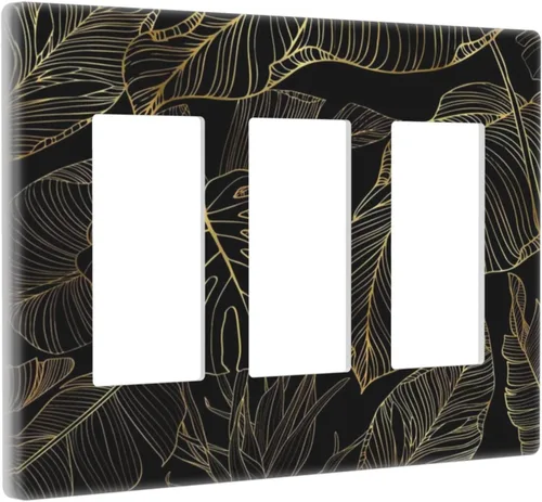 Miniatura 62 de Cubierta de interruptor de luz de palanca individual decorativa de 1 cuadrilla, placa frontal eléctrica para baño, cocina, decoración del hogar
