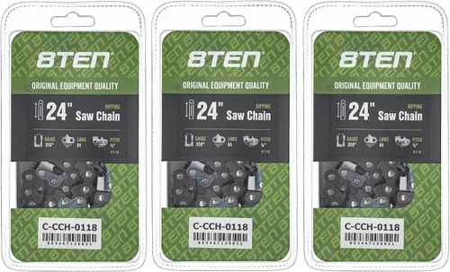 Miniatura 95 de 8TEN Cadena de motosierra semi cincel de 6 pulgadas .050 1/4 42 DL para Worx WG320 Black & Decker LLP120 (paquete de 3)