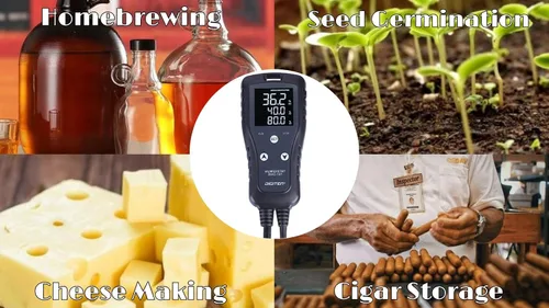 Miniatura 4 de DIGITEN Controlador digital de humedad humidistato precableado enchufe CA de etapa simple 110V -240V con sensor de humedad de alta precisión
