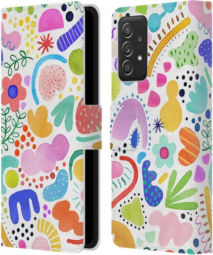 Miniatura 13 de Head Case Designs Officially Licensed Ninola Brushstrokes Black Summer Patterns Leather Wallet Case Compatible with Samsung Galaxy A53 5G (2022)