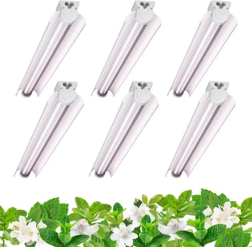 Miniatura 14 de Barrina Luz de cultivo de plantas T8 de 4 pies, 252 W (6 x 42 W, equivalente a 1400 W), espectro completo, lámpara de cultivo LED para cultivo