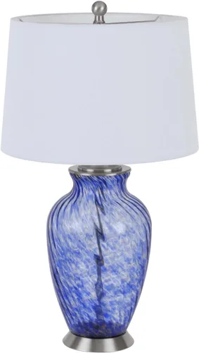 Miniatura 5 de Lámpara de mesa de cristal azul cielo Ashland de 28 pulgadas de altura