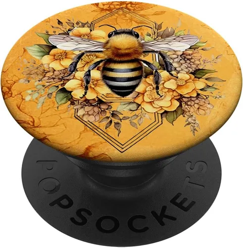 Miniatura 6 de Flor Amarilla Abejorro Abejorro Miel Apicultor Abeja Abeja PopSockets MagSafe PopGrip para iPhone