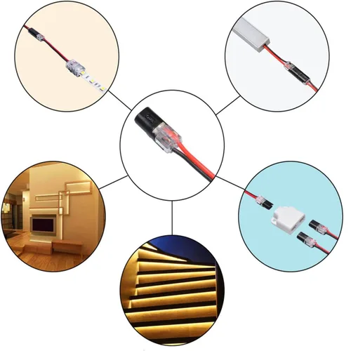 Miniatura 8 de Conector enchufable de doble alambre con hebilla de bloqueo, conectores de cable de calibre pequeño impermeables sin soldadura en kit de conector