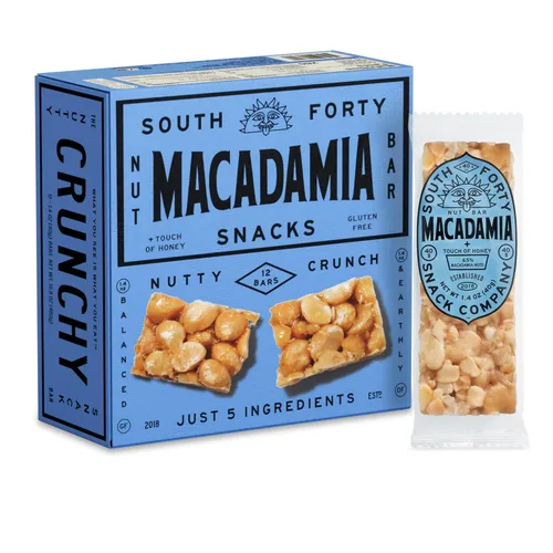 Miniatura 8 de South 40 Snacks - Barras de nueces crujientes, mezcla de 6 paquetes variados, toque de miel, proteína natural (barra de 1.41 onzas, paquete de 12)