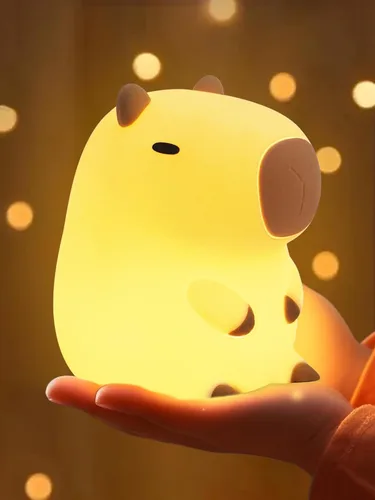 YuanDian Lámpara Nocturna de Capybara - Adorable Lámpara de Silicona para Niños, Bebés, Adultos | Lindo Regalo de Capybara, Decoración para