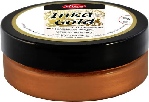Miniatura 15 de Viva Decor Inka Gold Gilding Wax 2.3 oz (Oro) - Pasta de Pulido Metálica a Base de Cera de Fácil Aplicación. Brillo Metálico de Secado Rápido, Dorado