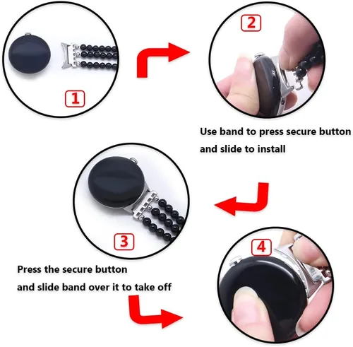 Miniatura 6 de C&L Accessories Compatible con Google Pixel Watch/Pixel Watch 2 Banda/Pixel Watch 3 Banda de 41mm de Pulsera de Gemas Entrelazadas