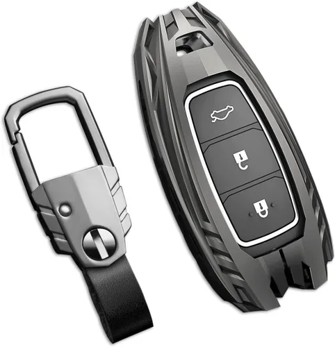 Miniatura 26 de Funda para llavero Nissan con llavero, elegante y duradera funda de protección de aleación de zinc compatible con Altima Maxima Rogue Armada