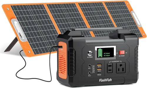 Miniatura 8 de Solar Generator With Solar Panel Included, FF Flashfish 151Wh Portable Power Station+60W Solar Panel(DC/USB-A/USB-C Output), Backup Power Battery
