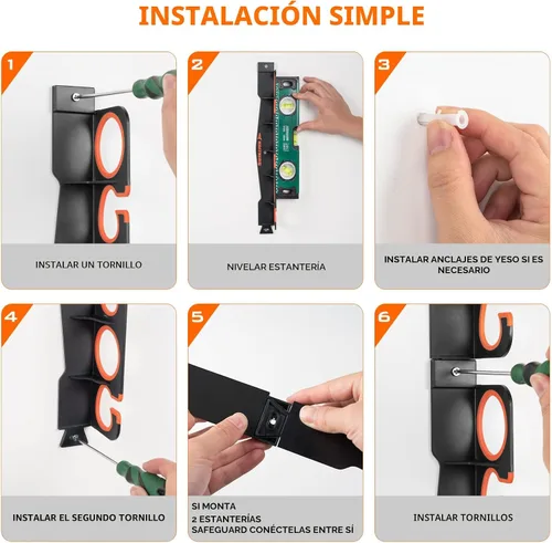 Miniatura 5 de KastKing SafeGuard - Soporte para caña de pescar para garaje, pared o techo, organizador de almacenamiento para caña de pescar, soporte para caña