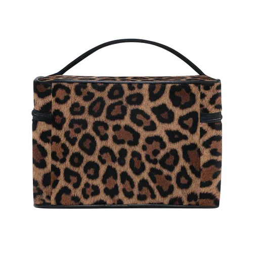Miniatura 4 de Neceser de maquillaje con estampado de leopardo, organizador de viaje para mujer