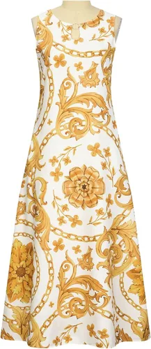 Miniatura 4 de Sleeveless Maxi Dresses for Women Floral Printed Summer Keyhole Tank Dress Beach Party Flowy Long Dress Loose Sundress