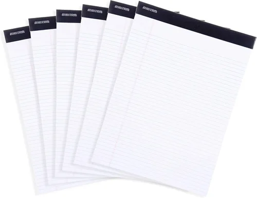 Miniatura 4 de Mintra Office - Anotador con renglones, 50 hojas por anotador; anotador micro perforado, para la escuela, la universidad, la oficina, el trabajo