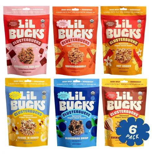 Miniatura 15 de Clusterbucks Superfood Clusters – Granola sin cereales, apta para dieta keto con trigo sarraceno germinado cultivado de forma regenerativa – Snack