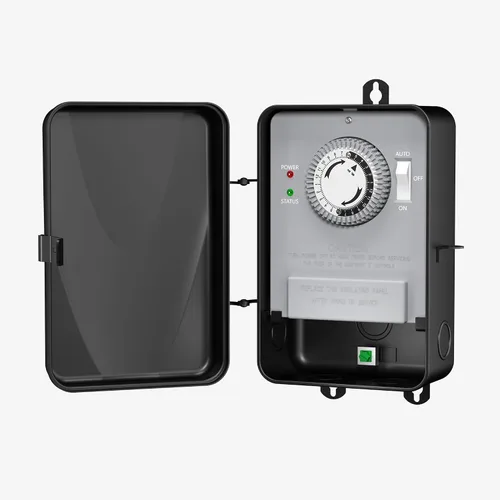 BN-LINK Temporizador de piscina, interruptor temporizador mecánico para exteriores para calentador de agua, bomba de piscina, carcasa de metal,