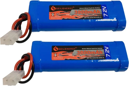 Miniatura 7 de Batería NiMH de 7.2 V 3800 mAh de 6 celdas para autos RC Hobby batería con conector Tamiya para automóvil, camión, camión, tanque de buggy, avión