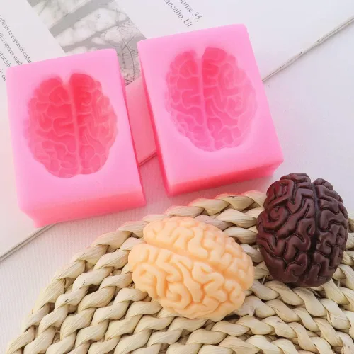 Miniatura 6 de JOGILBOY Molde de silicona 3D para cerebro humano, forma de órgano, corazón sangriento, bricolaje, fondant, pudín, gelatina, caramelo, chocolate
