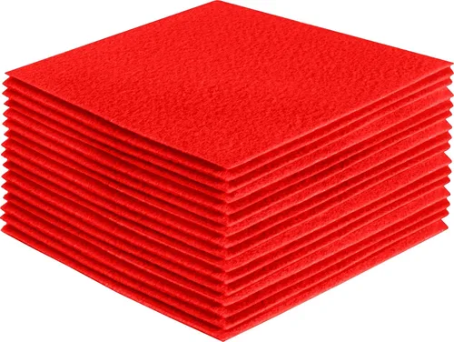Miniatura 229 de FabricLA Hojas de fieltro acrílico para manualidades, cuadrados de fieltro precortados suaves de 4 x 4 pulgadas (3.9 in x 3.9 in), utiliza hojas