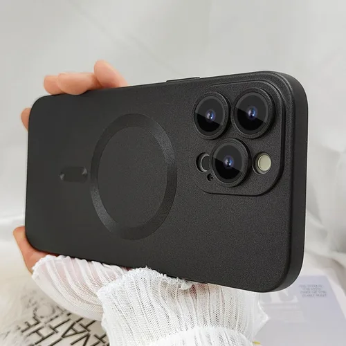 Miniatura 7 de Funda magnética ankofave para iPhone 13 Pro, funda para mujer, diseño mate de lujo suave y metálico con protector de lente de cámara, compatible