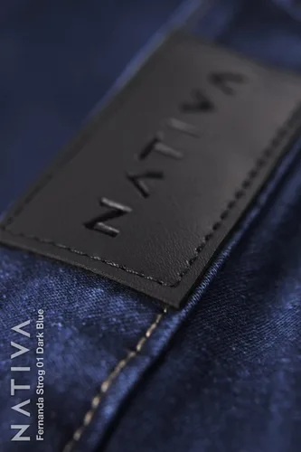 Miniatura 9 de Nativa Pantalones de mezclilla de tiro alto para mujer, tela de mezclilla de piel de durazno, pierna recta, ajuste elástico Fernanda, fuerte, ultra