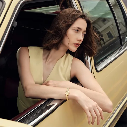 Miniatura 4 de Reloj dorado pequeño para mujer, caja rectangular vintage, relojes de pulsera de acero inoxidable para mujer