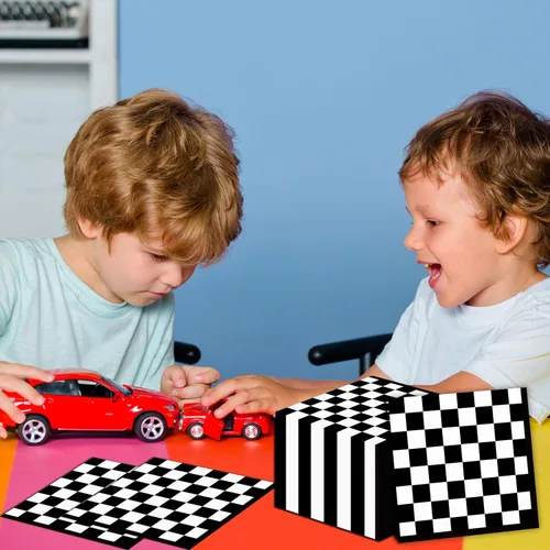 Miniatura 6 de 100 paquetes de servilletas de papel con bandera a cuadros en blanco y negro para fiesta de cumpleaños de coche de carreras, suministros desechables