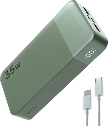 Miniatura 8 de NOBIS Cargador portátil, banco de energía de 20000 mAh, banco de energía de 35 W, carga rápida, paquete de batería con cable C a C, banco de batería