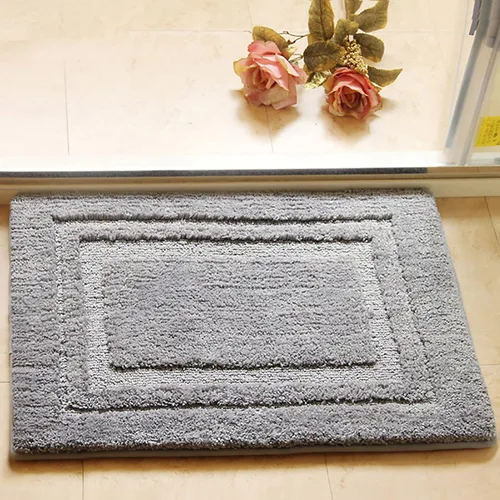 Miniatura 9 de Alfombra de baño de felpa súper suave para baño, alfombra de baño gruesa antideslizante para interiores, alfombra de ducha para baño, bañera, Azul