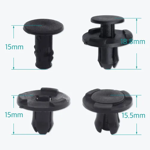 Miniatura 5 de Lantee 20 clips de empuje para parachoques y guardabarros para 01553-05323 para Nissan Sentra Rogue Murano Maxima Frontier Armada Altima 350Z Versa