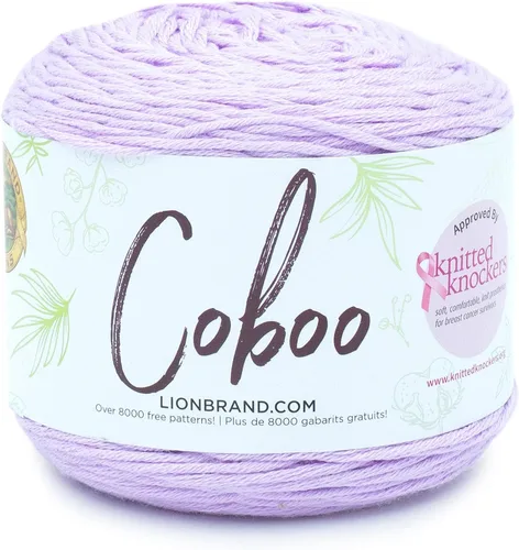 Miniatura 41 de Lion Brand Yarn Coboo, hilo suave para tejer, hacer ganchillo y manualidades, Vanilla Blossom, paquete de 3 Flor de vainilla