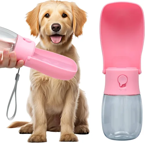 Miniatura 12 de Botella de agua para perros, cuenco de agua de viaje para cachorros, dispensador de agua portátil a prueba de fugas para cachorros, botella de agua