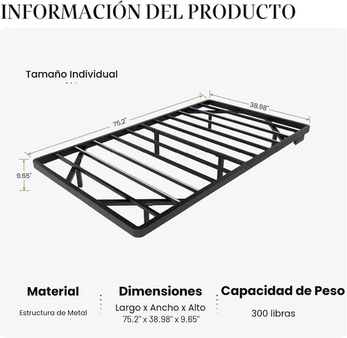 Miniatura 3 de SHA CERLIN Marco de cama flotante tamaño twin con luces LED inteligentes y estación de carga, cama de plataforma de metal resistente con diseño