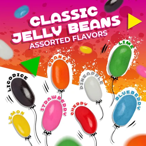 Miniatura 3 de Jelly Beans Bolsa de 2 libras Gomitas a granel Surtido de sabores de frutas y regaliz Dulces masticables Golosinas antiguas