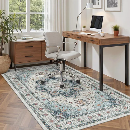 Miniatura 688 de Madane Tapete lavable de 2 x 10 pies para pasillo, cocina, recibidor, clásico, suave, antideslizante para interiores, casa de campo, baño, sala